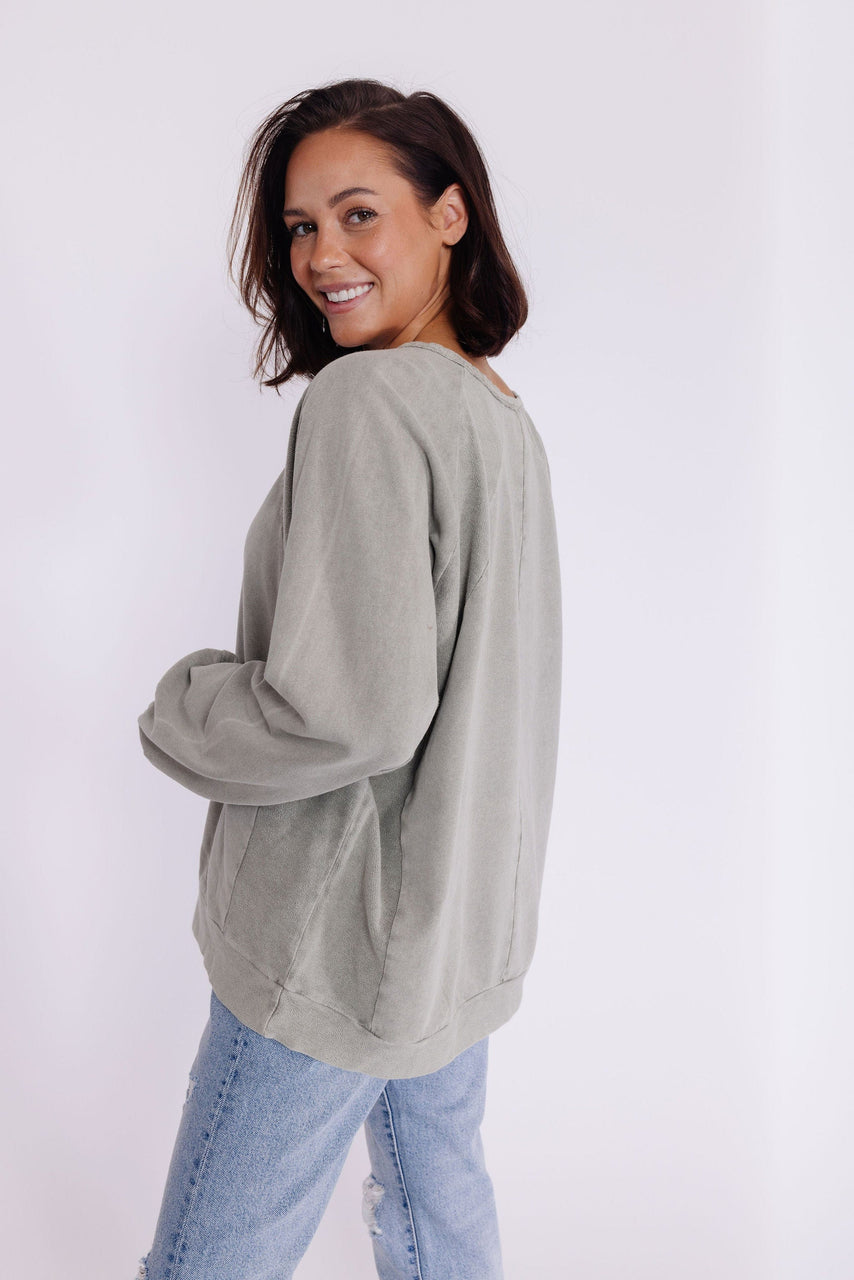 Kendra Tee in Faded Olive