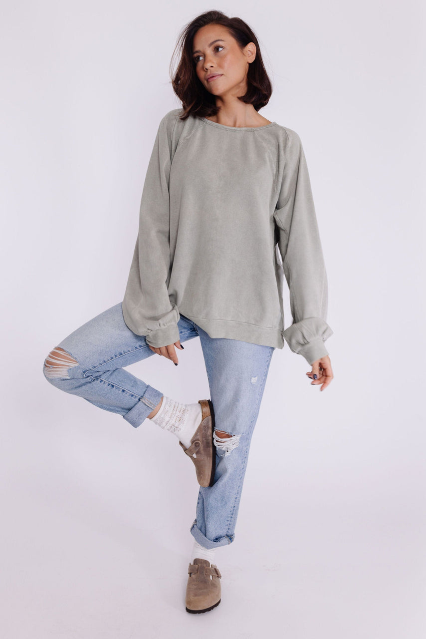 Kendra Tee in Faded Olive