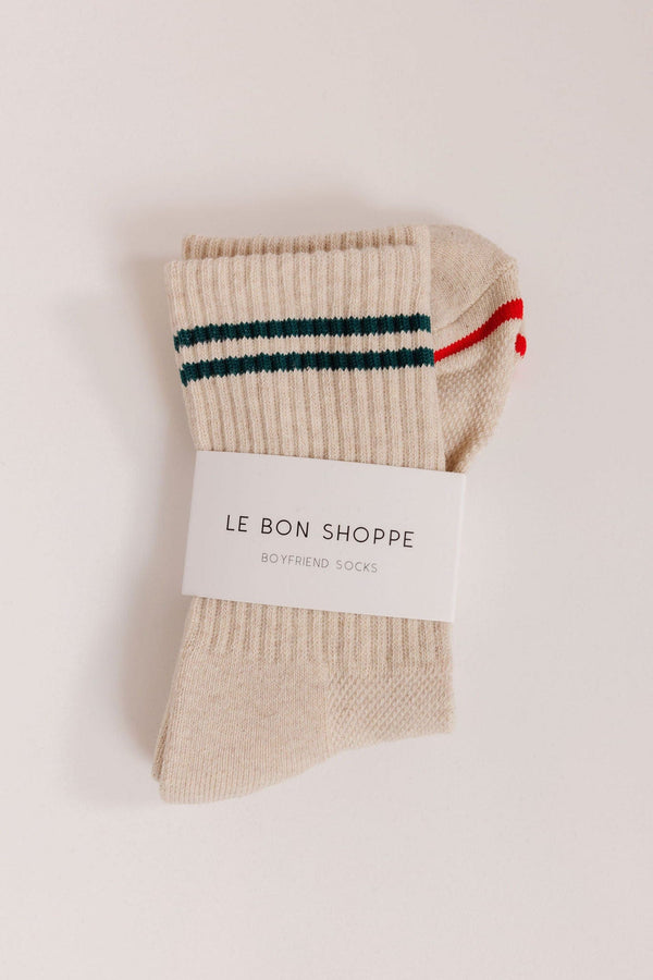 Le Bon Shoppe Boyfriend Socks in Oatmeal