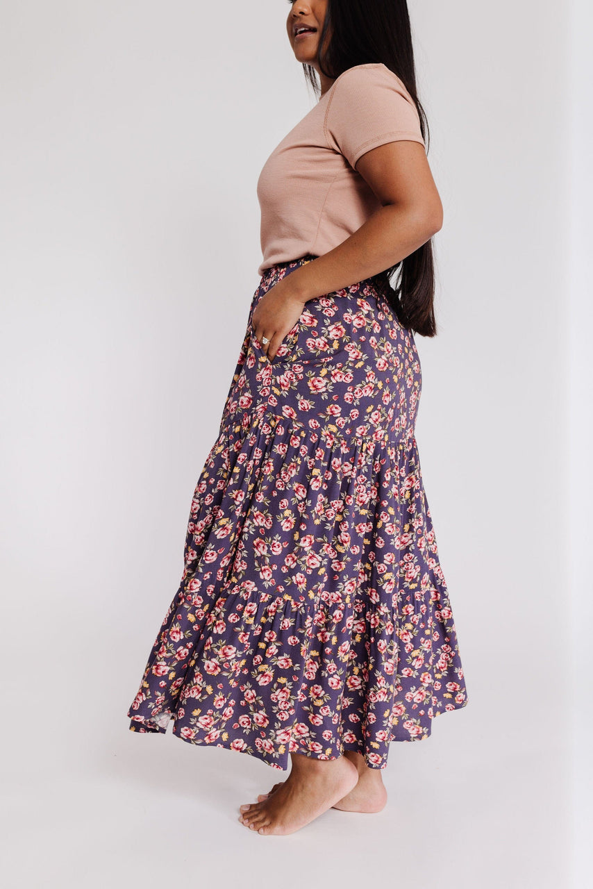 Mabel Skirt in Navy Floral