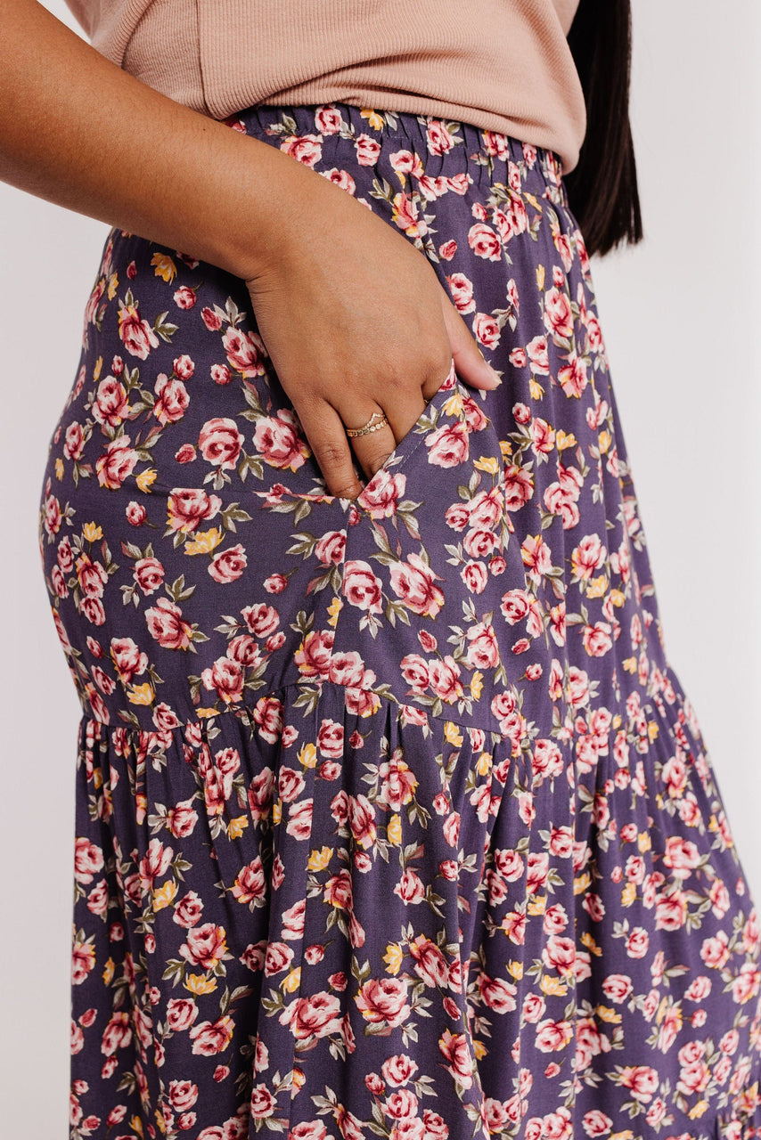 Mabel Skirt in Navy Floral