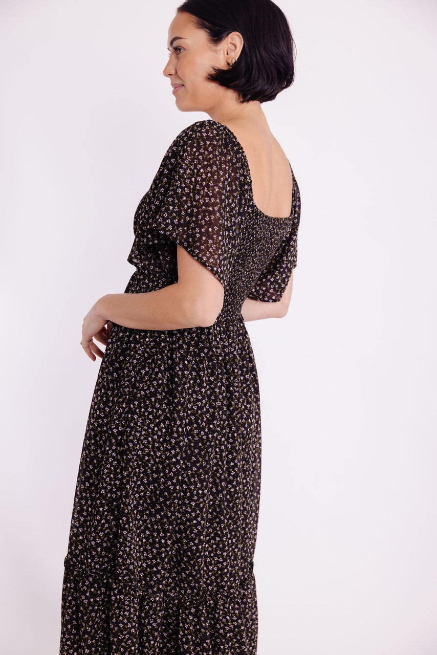 Maisey Dress in Black Floral