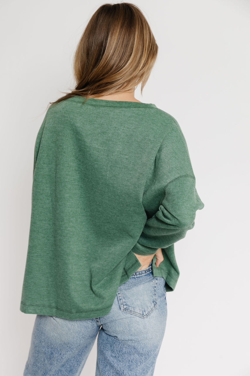 Maliya Sweater Tee in Green
