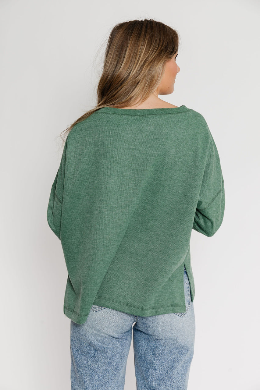 Maliya Sweater Tee in Green