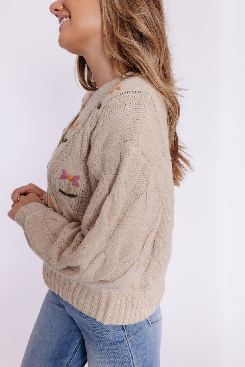 Meadow Cardigan in Bone