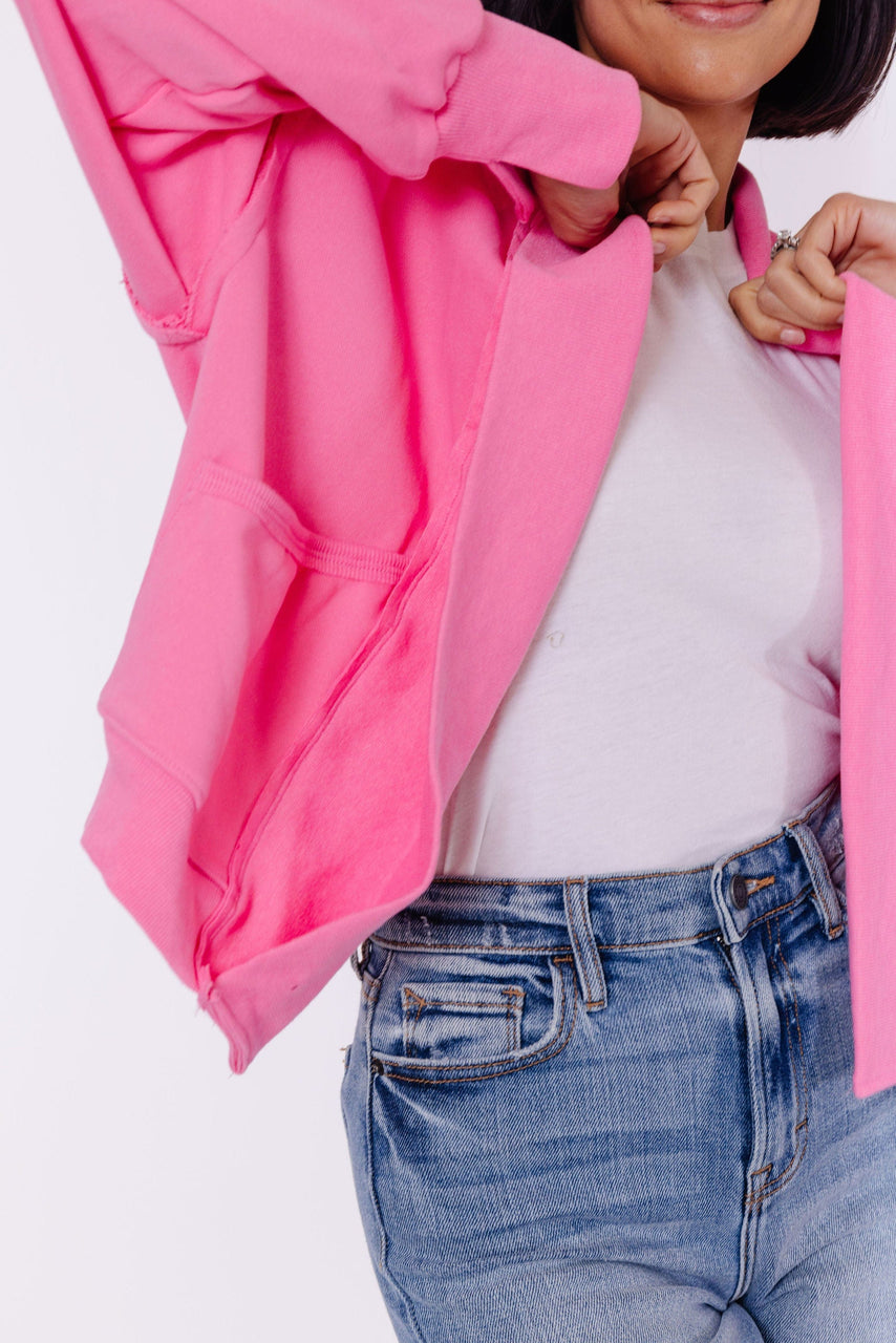 Jeffrey Shawl Jacket in Pink