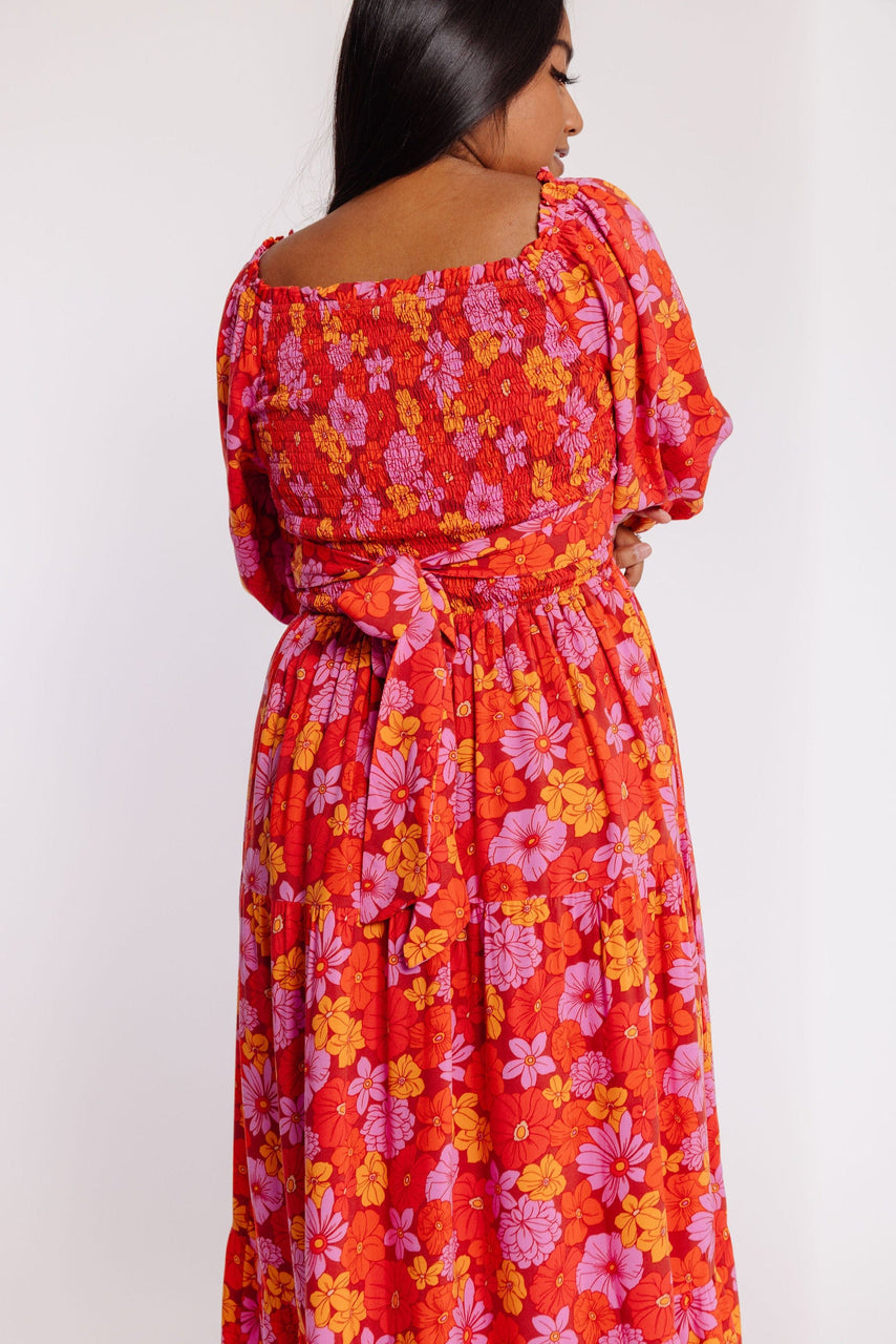 Pippa Dress in Red Floral