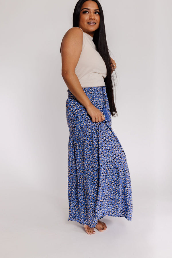 Reggie Skirt in Blue Floral