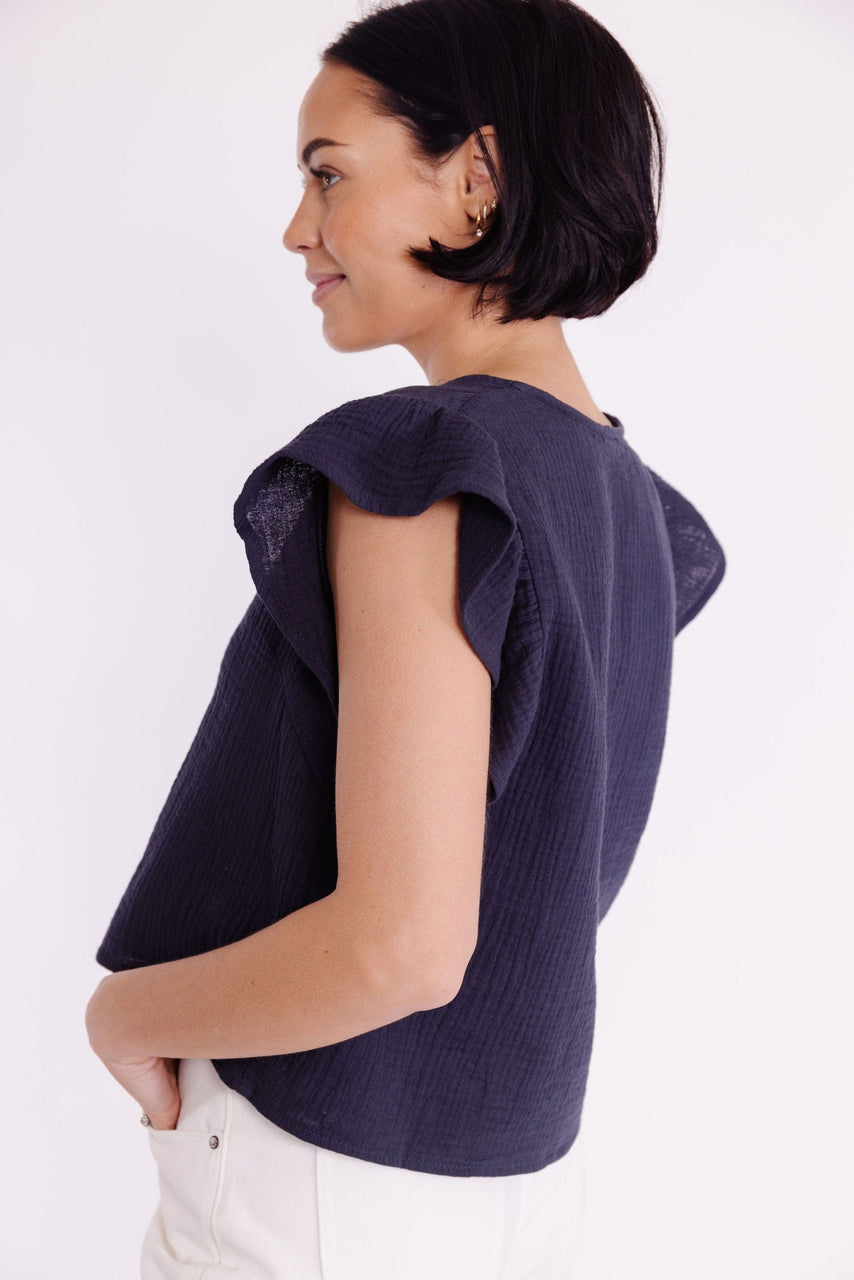 Rori Blouse in Navy