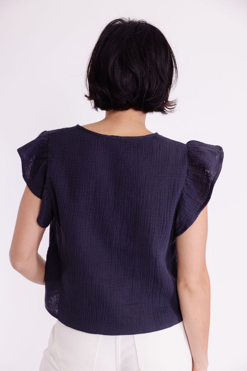 Rori Blouse in Navy