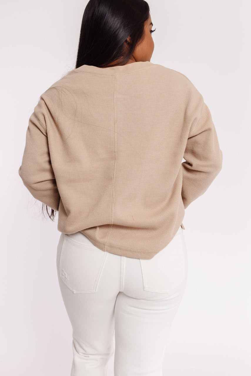 Saylor Thermal Tee in L. Mocha