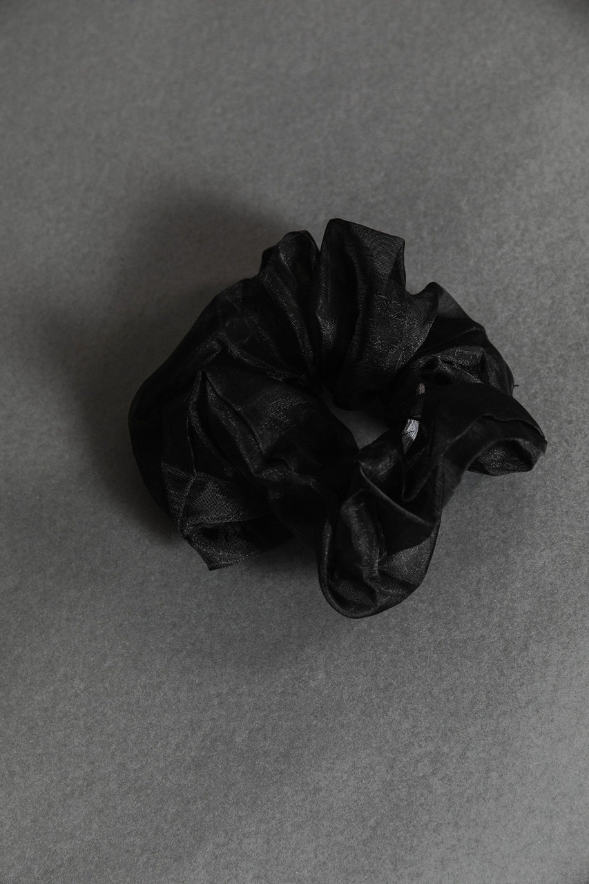 Black Oversized Sheer Scrunchie