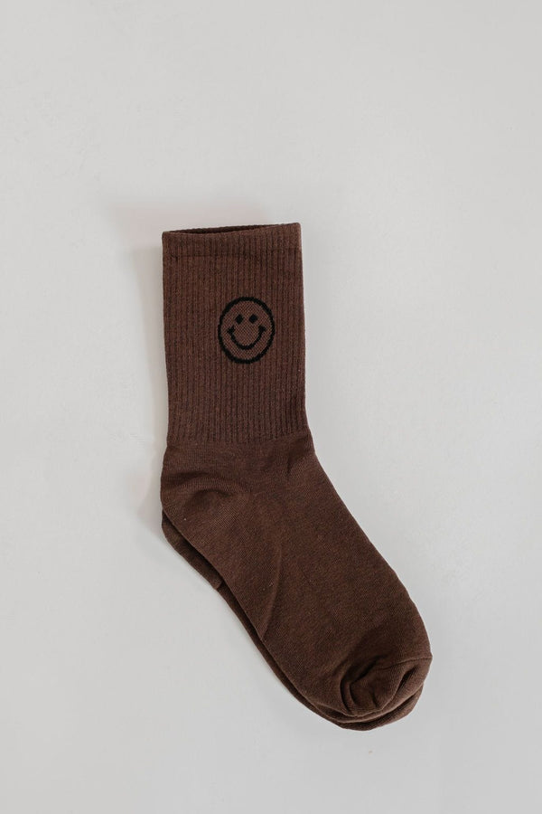 Smile Socks in Brown