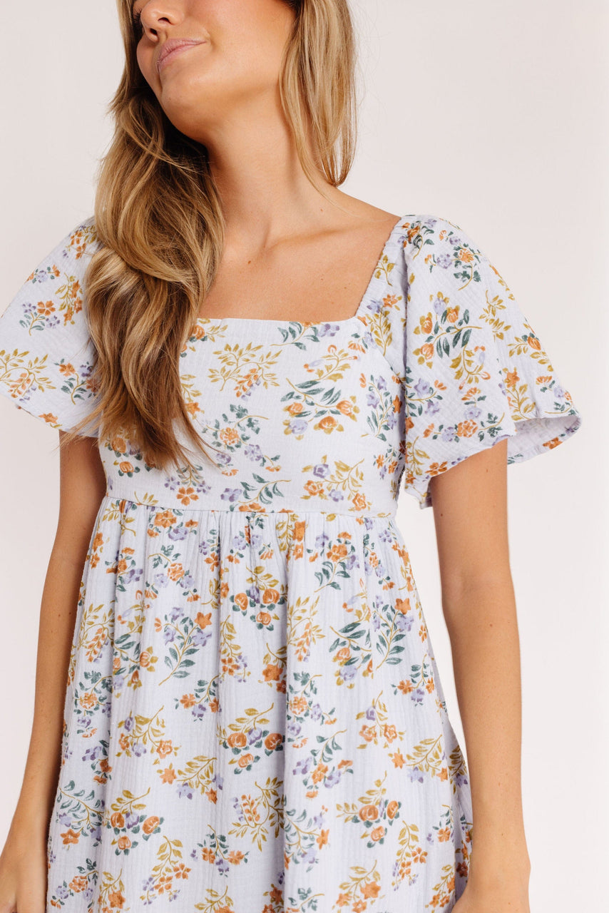 Starley Dress in Powder Blue Floral