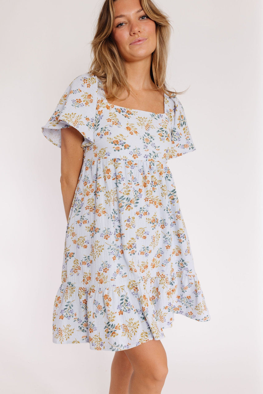 Starley Dress in Powder Blue Floral