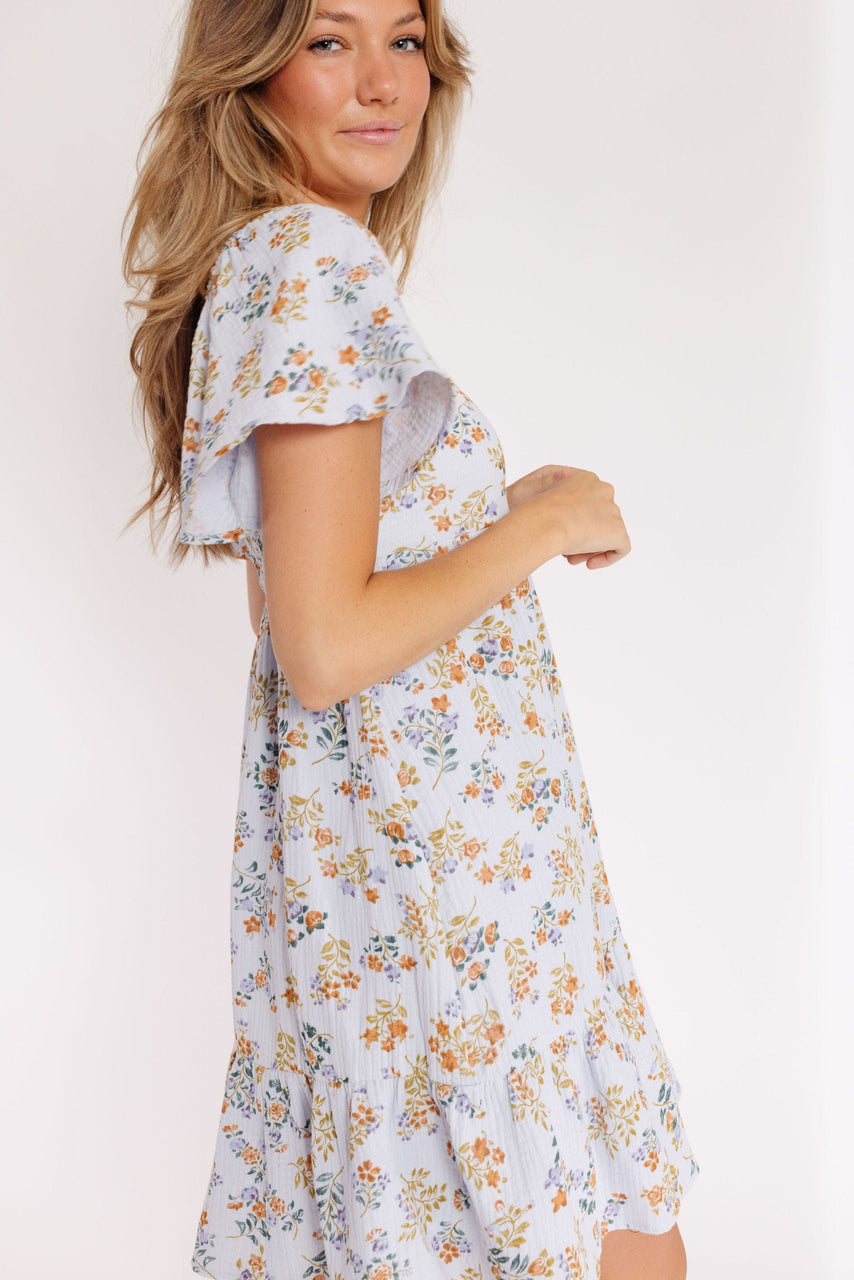 Starley Dress in Powder Blue Floral