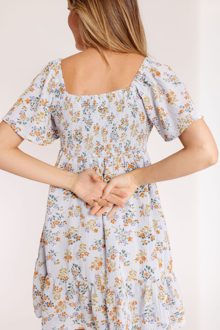 Starley Dress in Powder Blue Floral