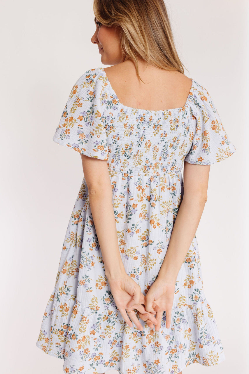 Starley Dress in Powder Blue Floral