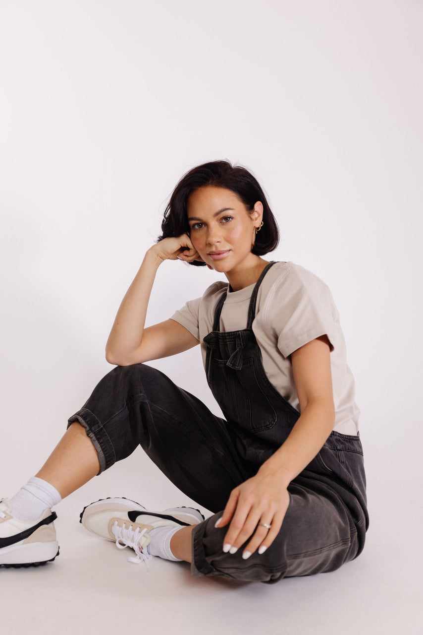 Zenith Overalls in Washed Black