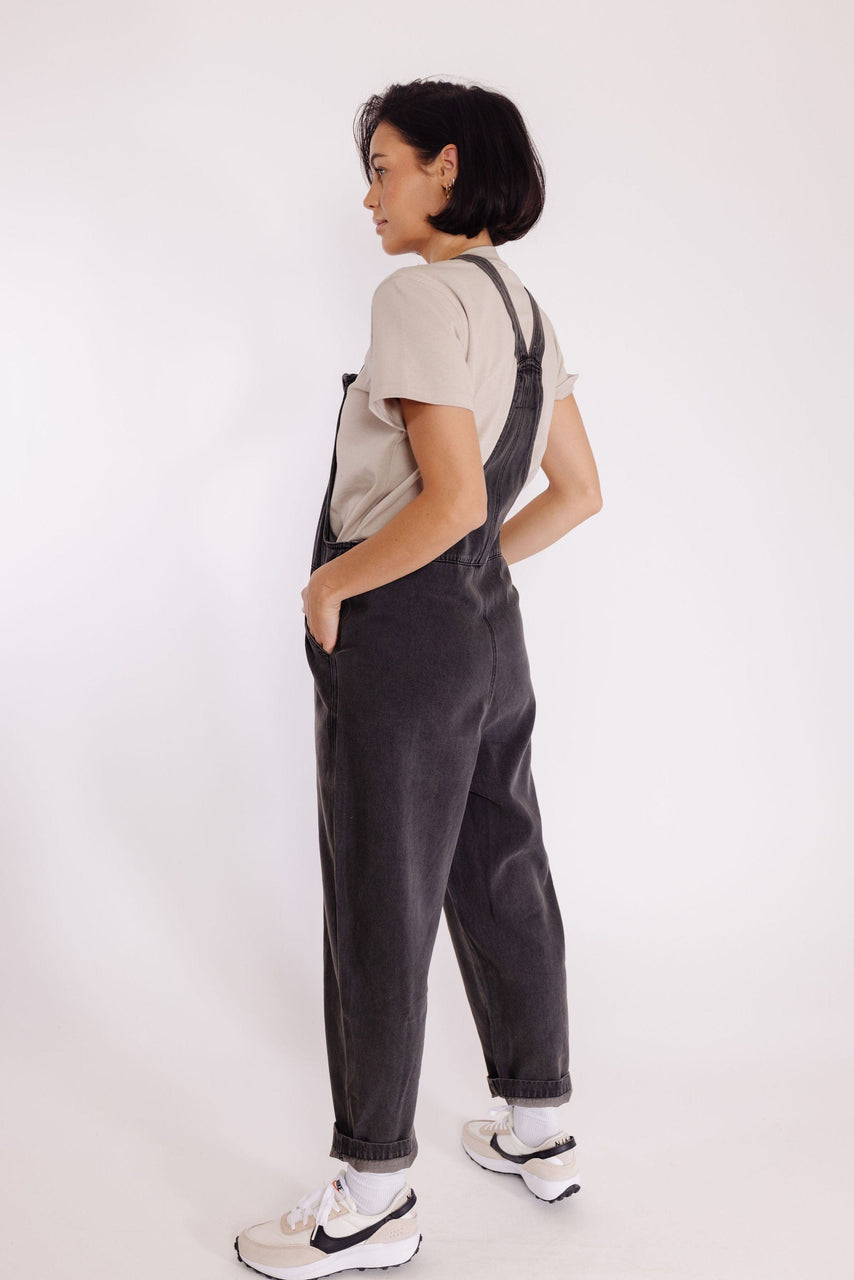 Zenith Overalls in Washed Black